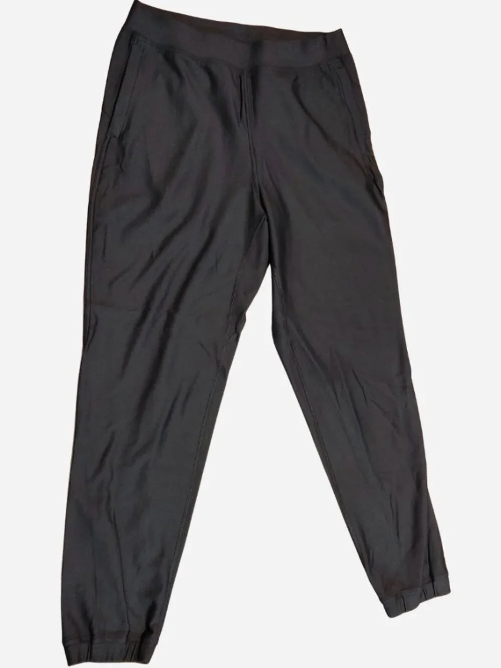 Lululemon Pants Womens 8 Black Jogger Woven Zip Ankle Pockets Athletic Running